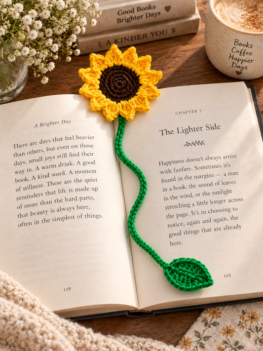 Sunshine Bloom Crochet Bookmark
