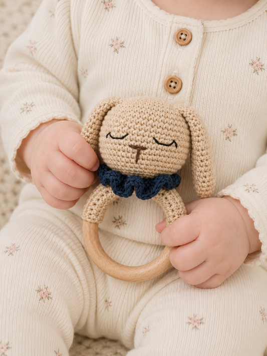 Handmade Crochet Bunny Teether