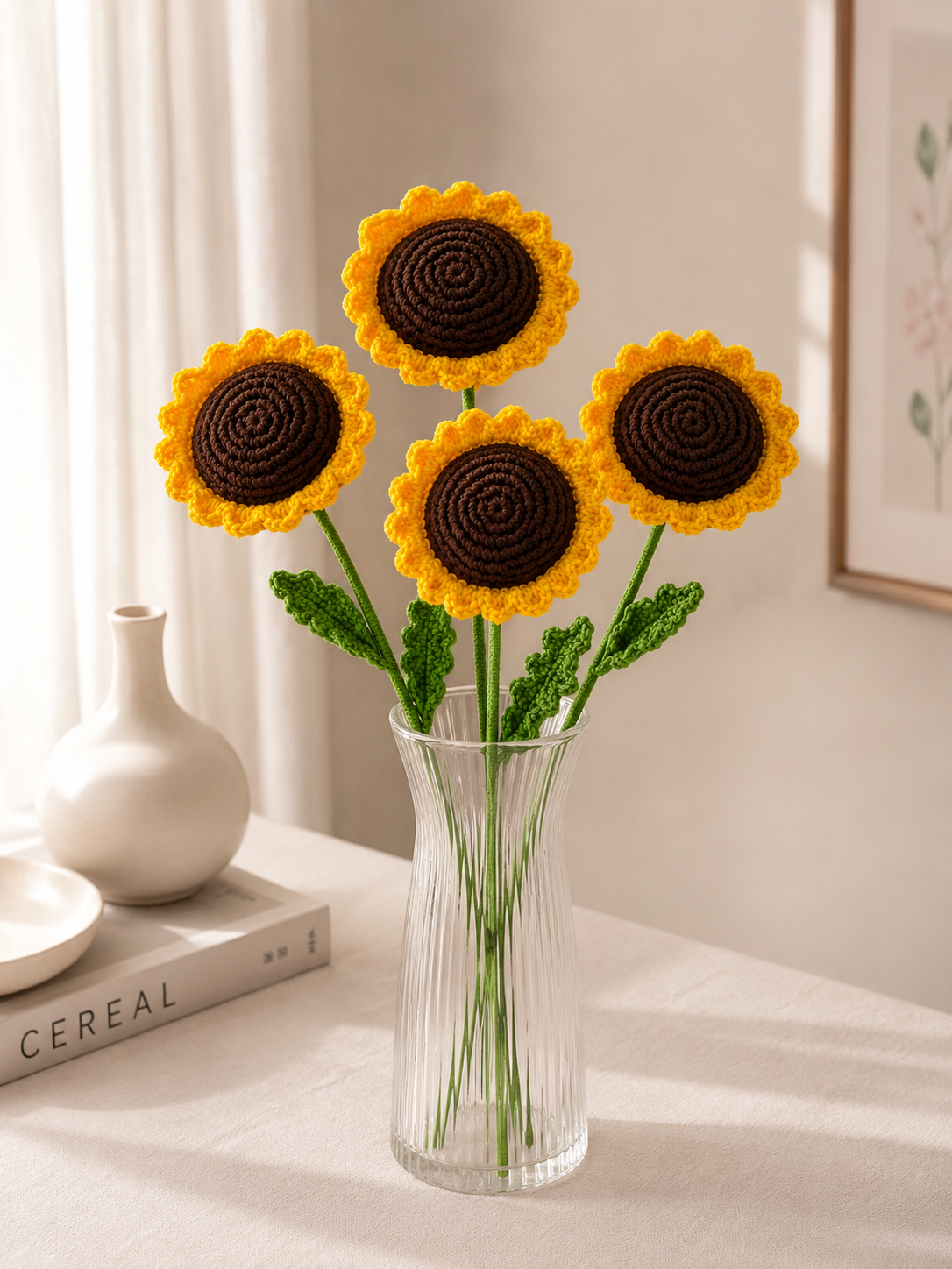 Handmade Crochet Sunflower - Single Bloom