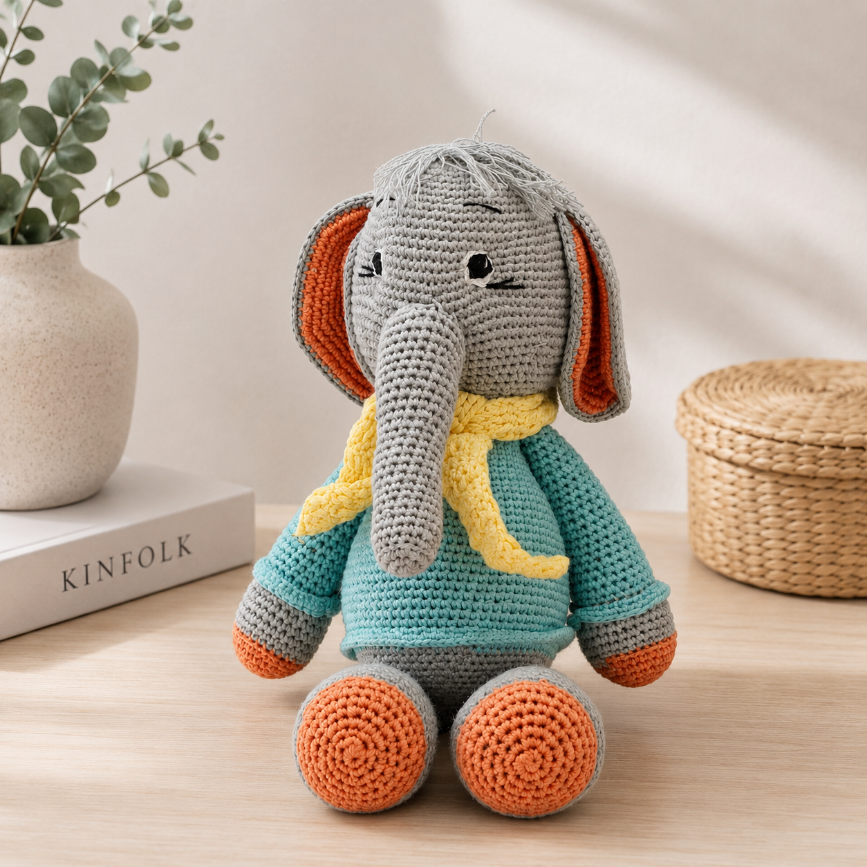 Handmade Crochet Elephant Plushie