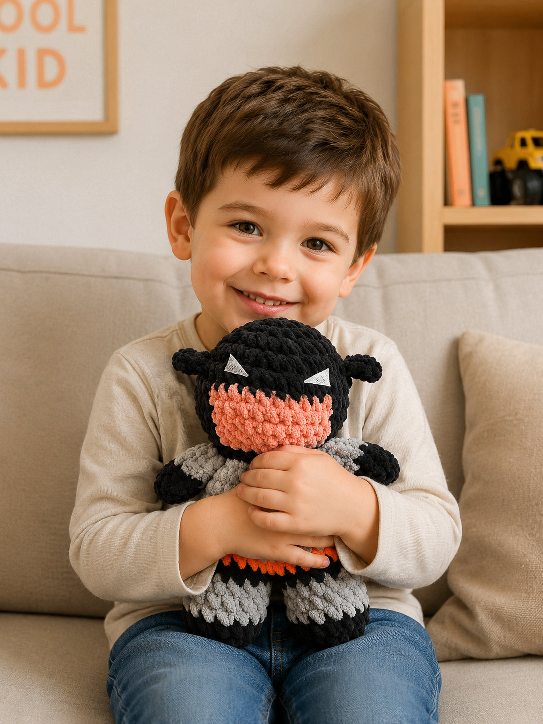 Handmade Crochet Batman Plush