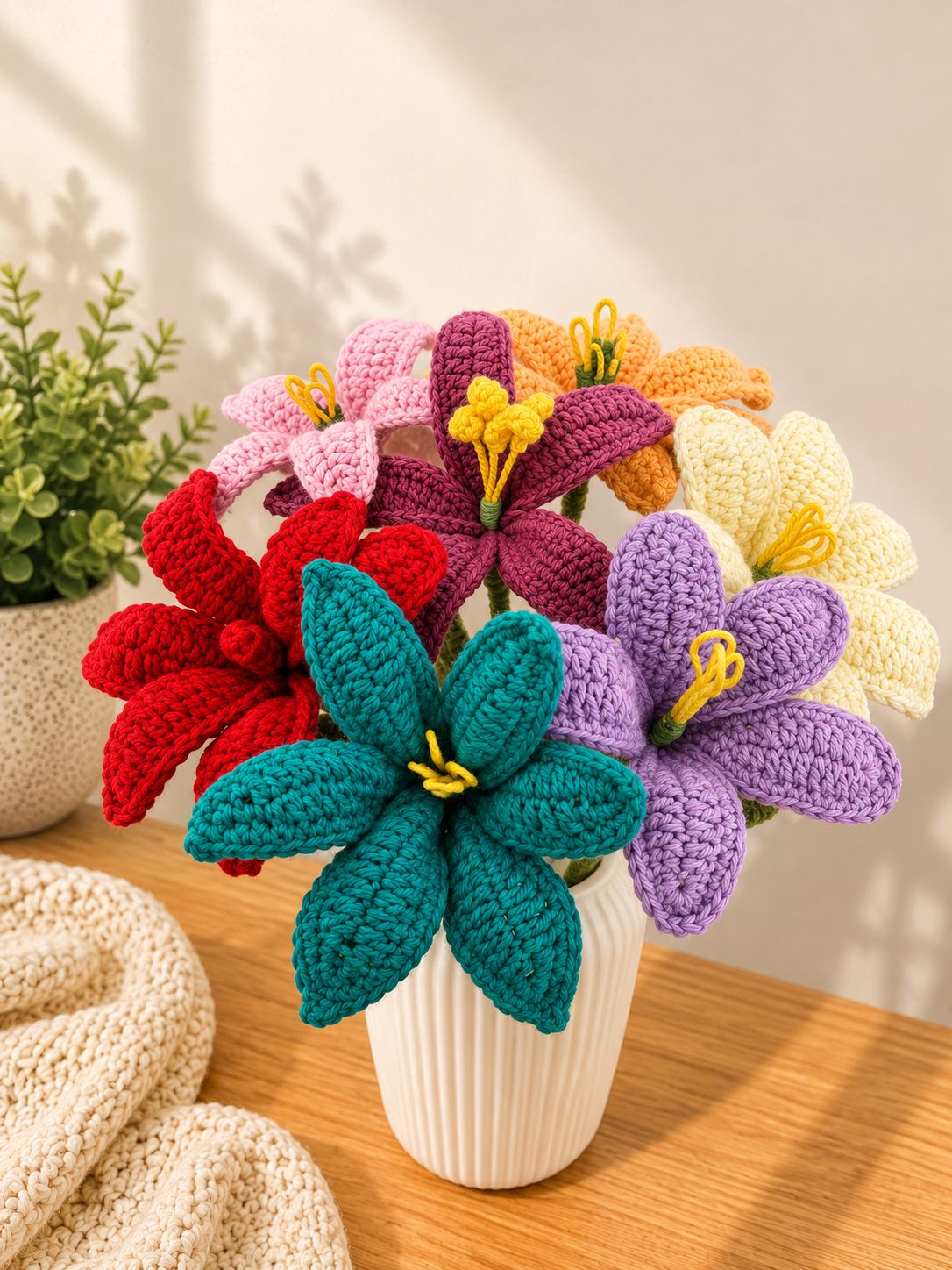 Handmade Crochet Lily Flowers