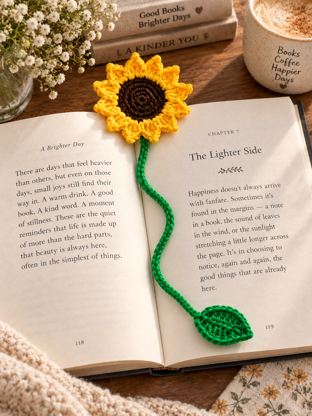Sunshine Bloom Crochet Bookmark