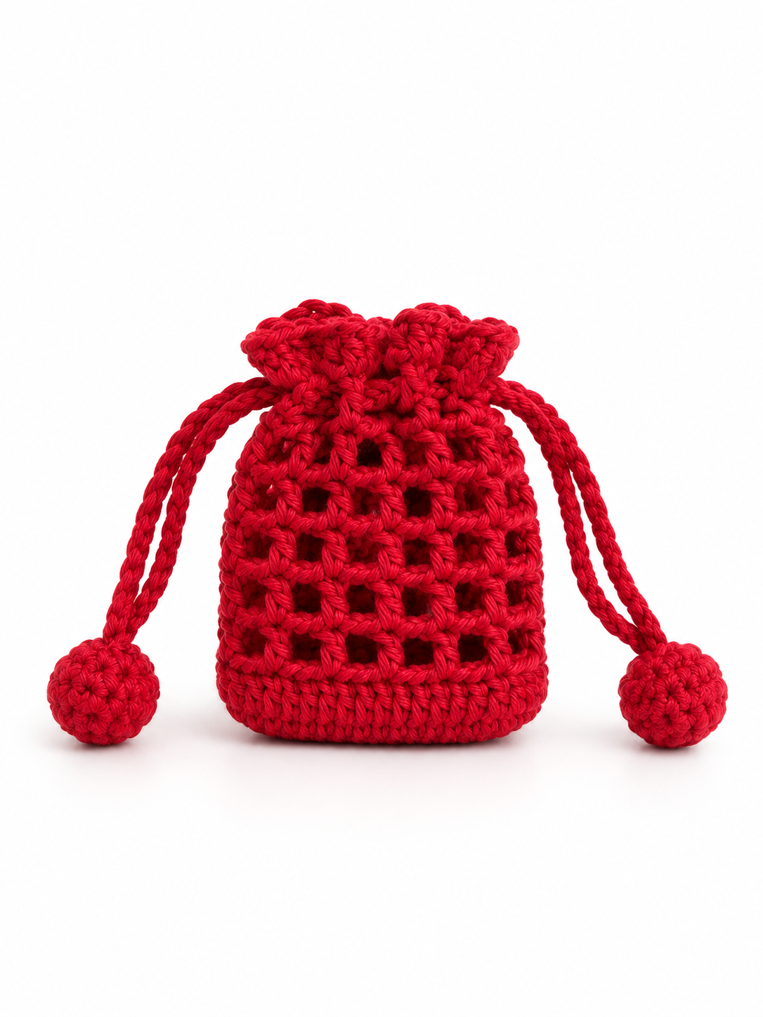 Bloom Drawstring Crochet Pouch