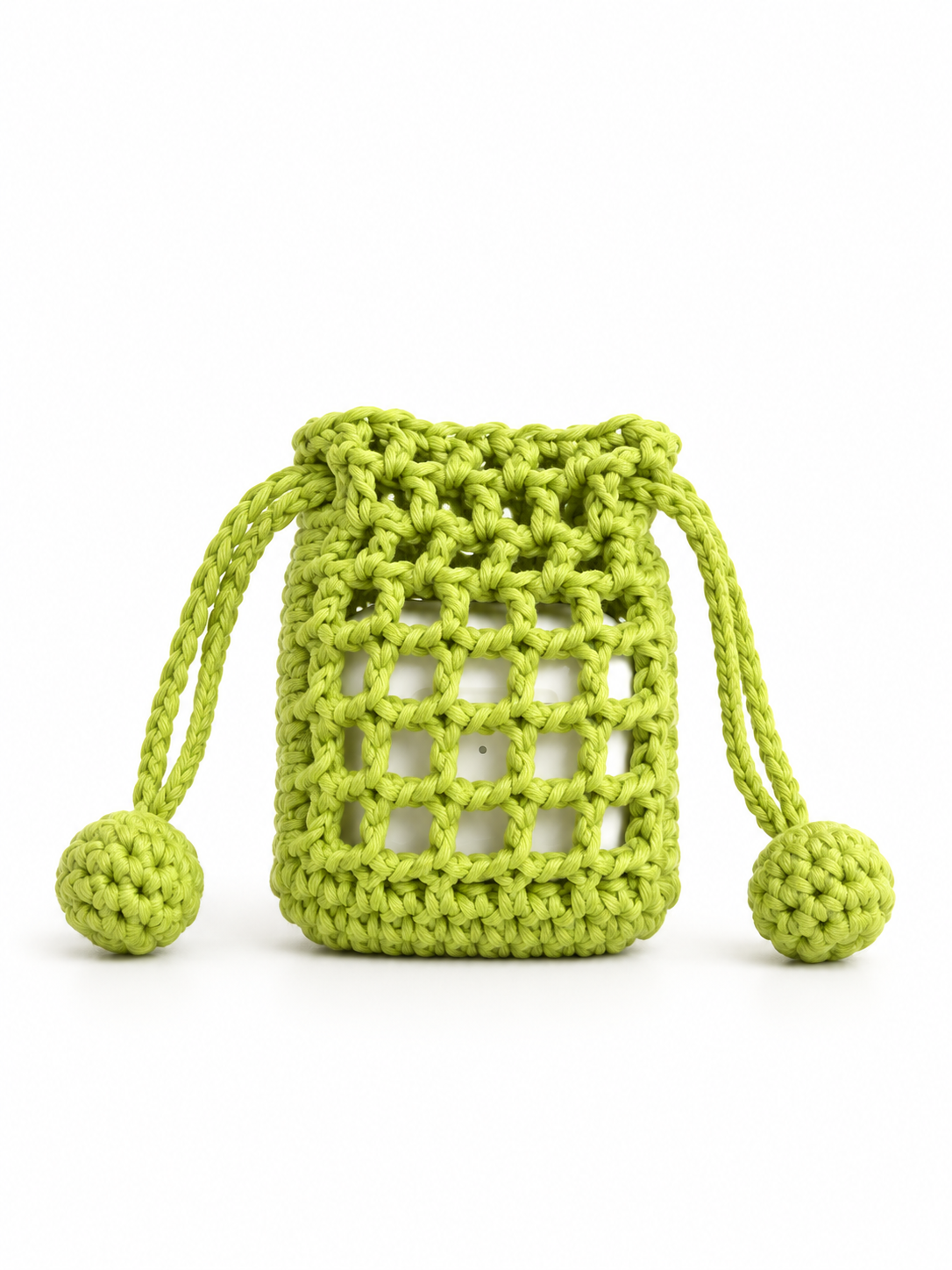 Bloom Drawstring Crochet Pouch