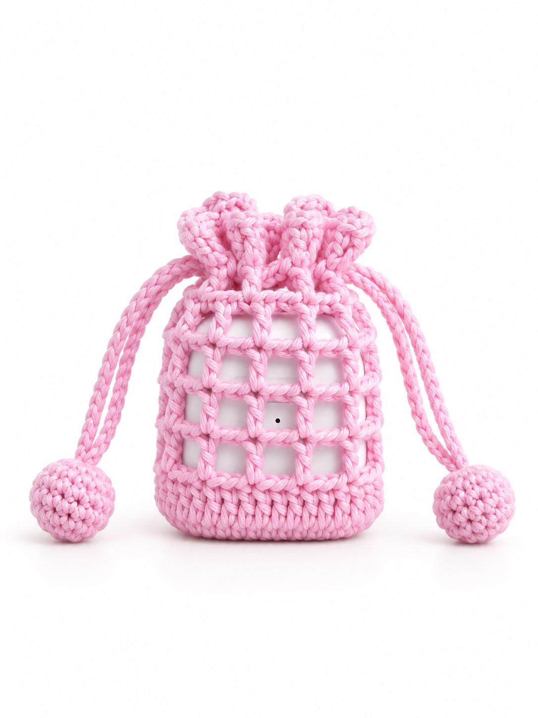 Bloom Drawstring Crochet Pouch
