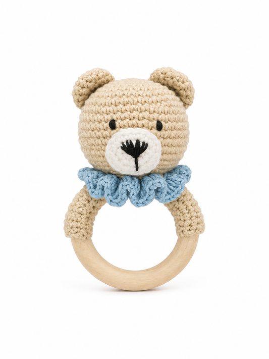 Handmade Crochet Teddy Teether