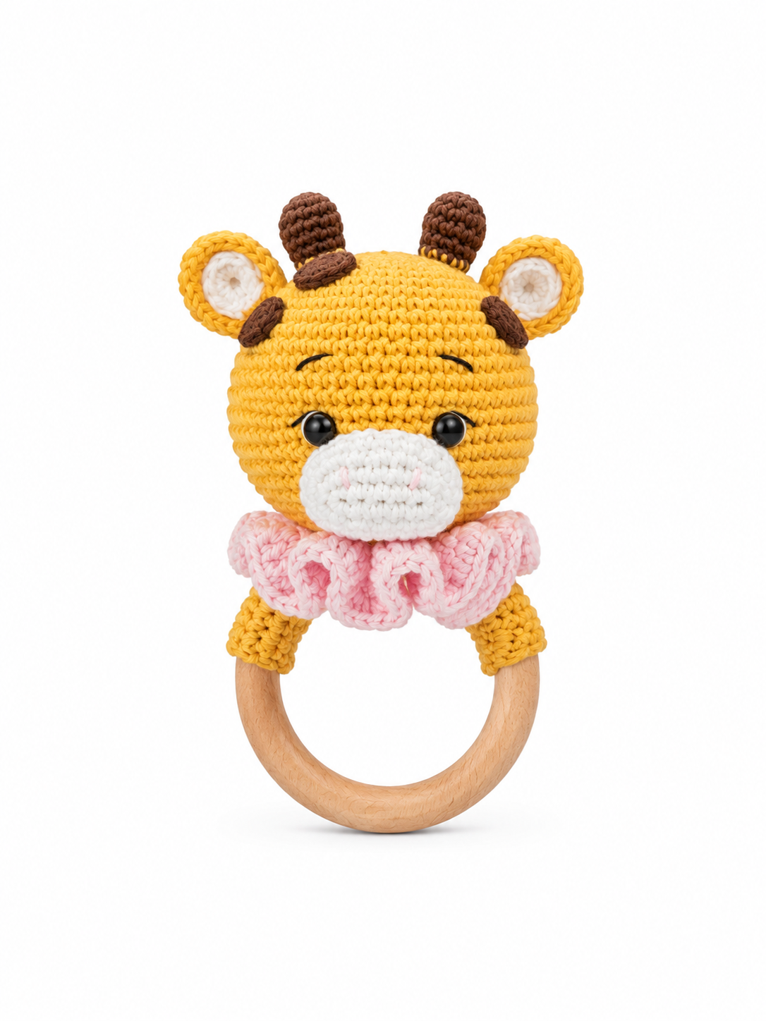 Handmade Crochet Giraffe Teether