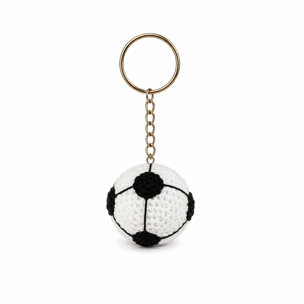 Handmade Crochet Football Keychain