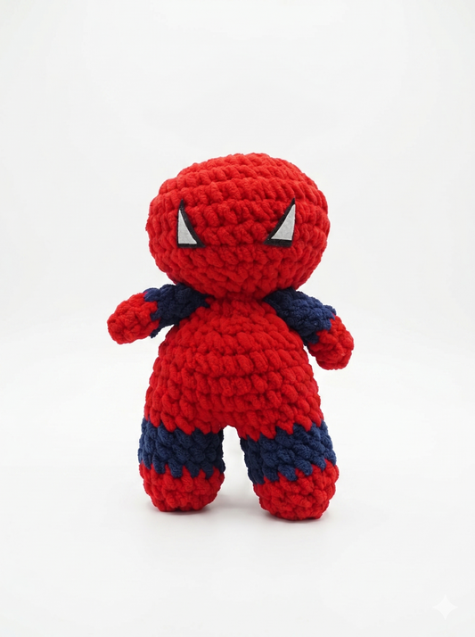 Handmade Crochet Spider Hero Plushie