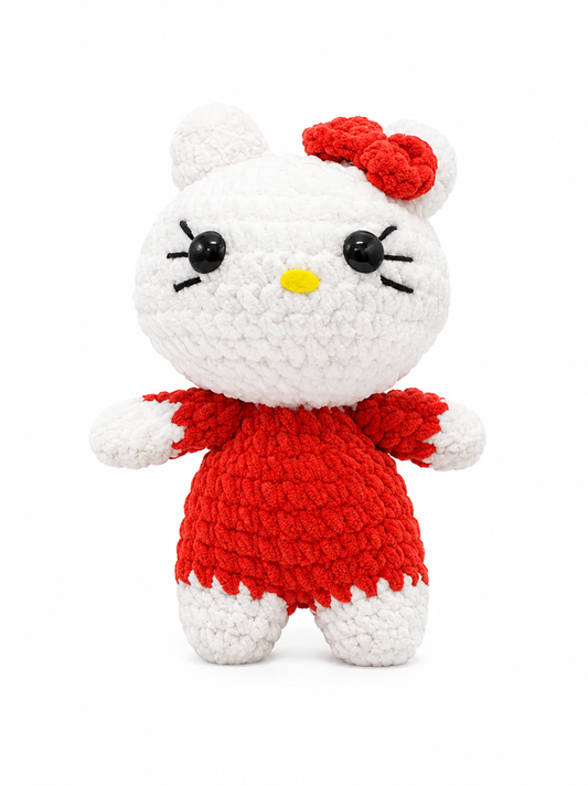 Handmade Crochet Hello Kitty Plushie