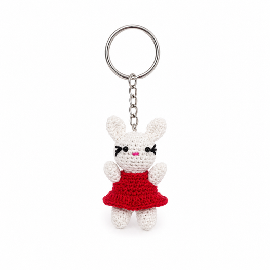 Handmade Crochet Kitty Keychain