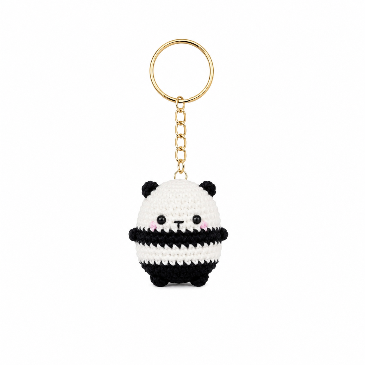 Handmade Crochet Chubby Panda Keychain