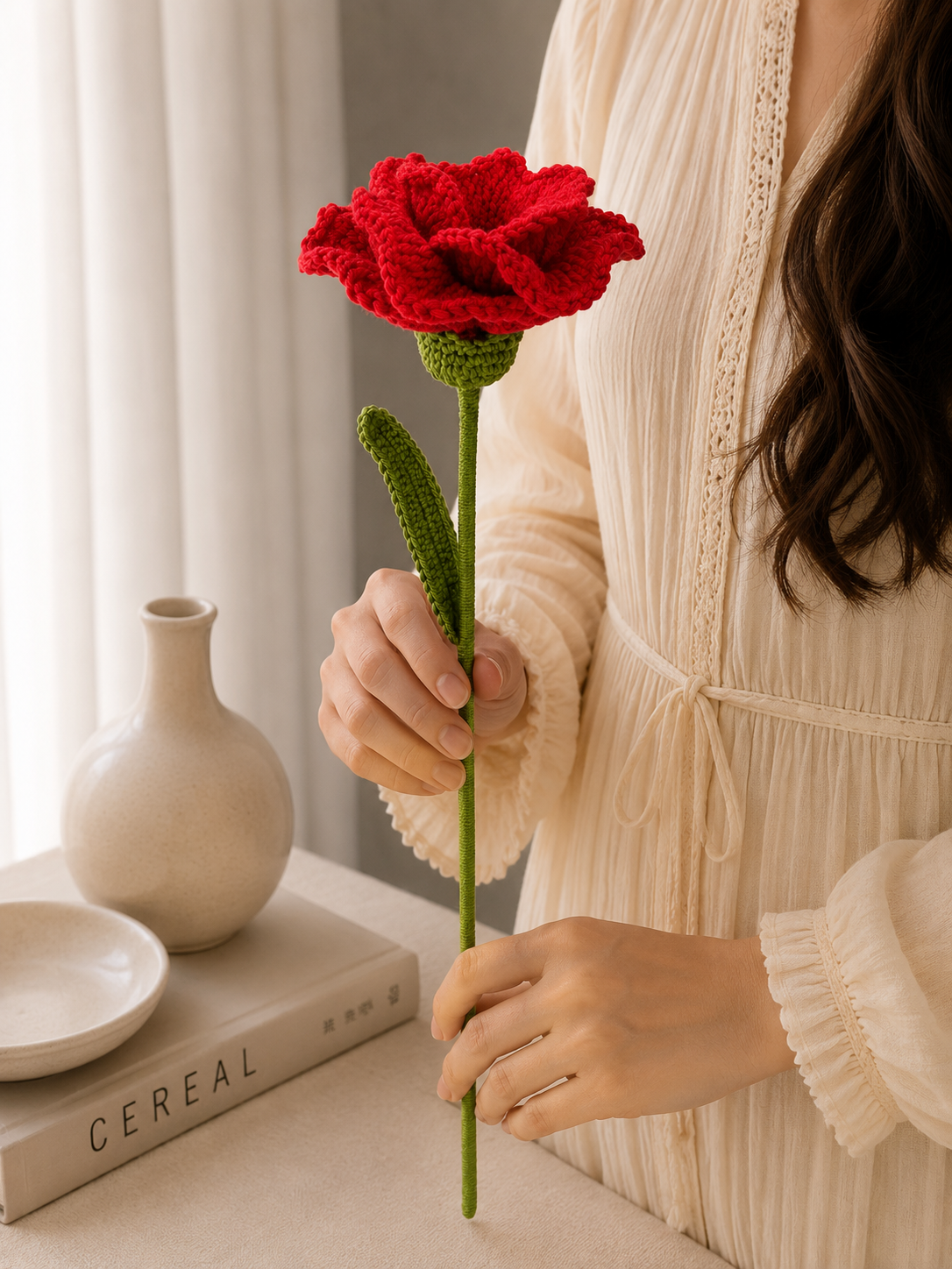 Artisan Handmade Crochet Carnation