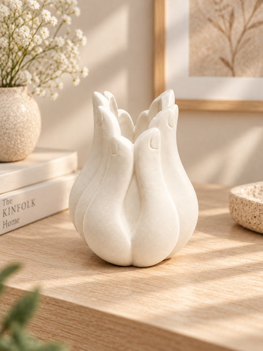 Hand Tulip Bloom Vase
