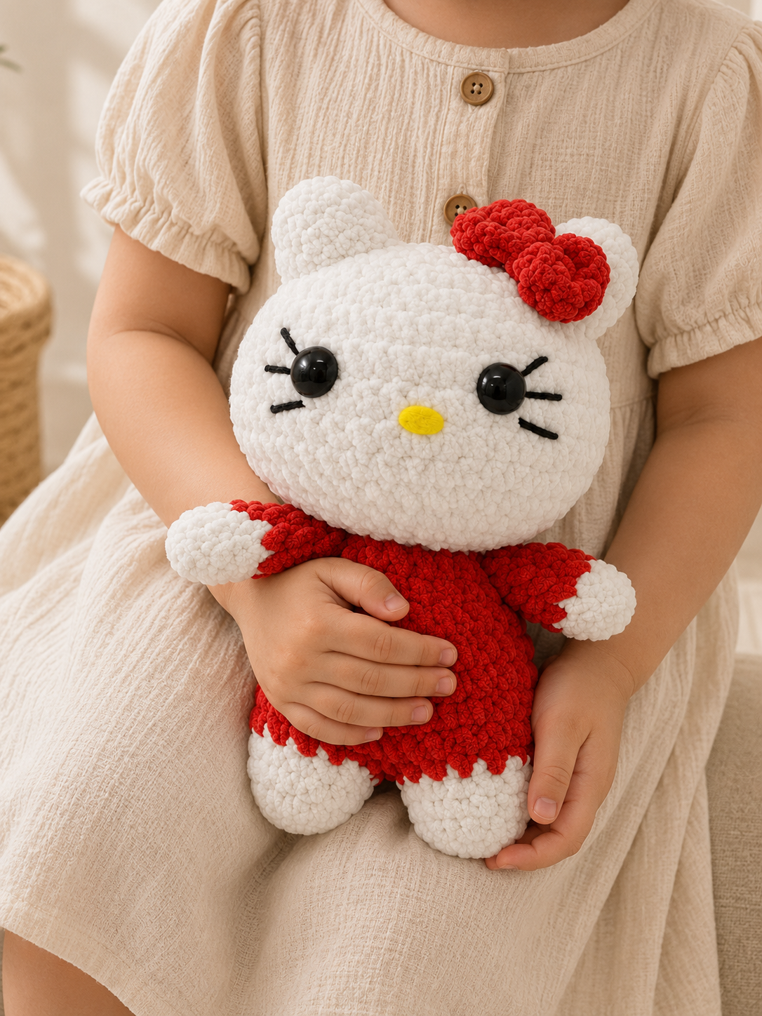 Handmade Crochet Hello Kitty Plushie