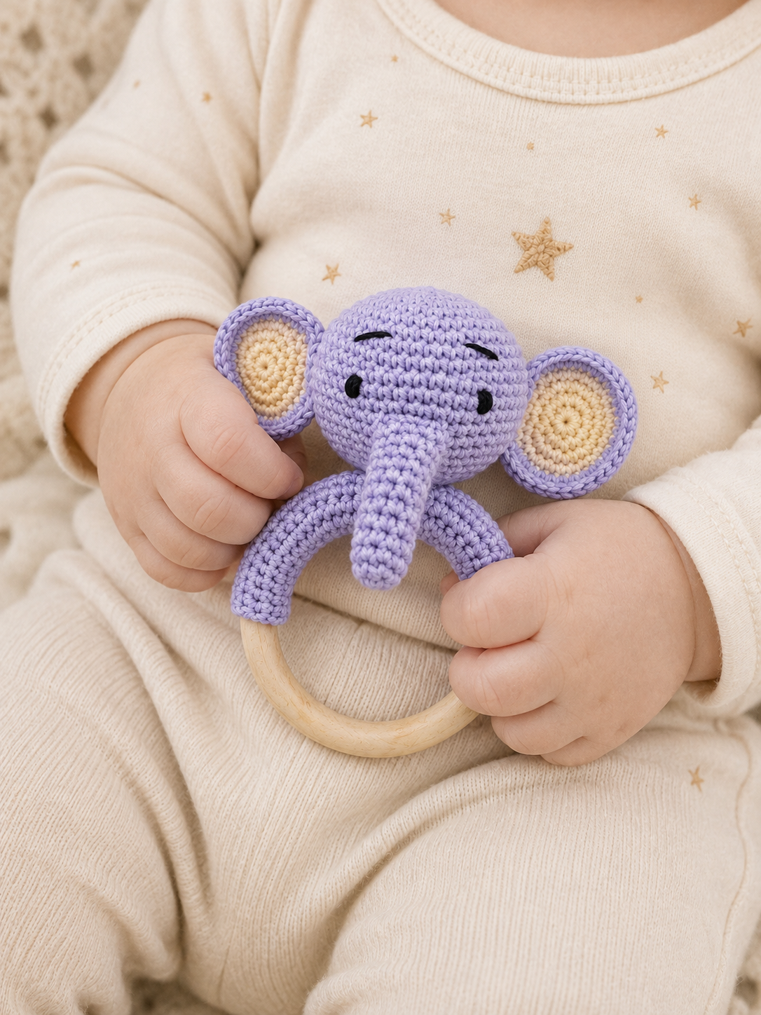 Handmade Crochet Ellie Teether