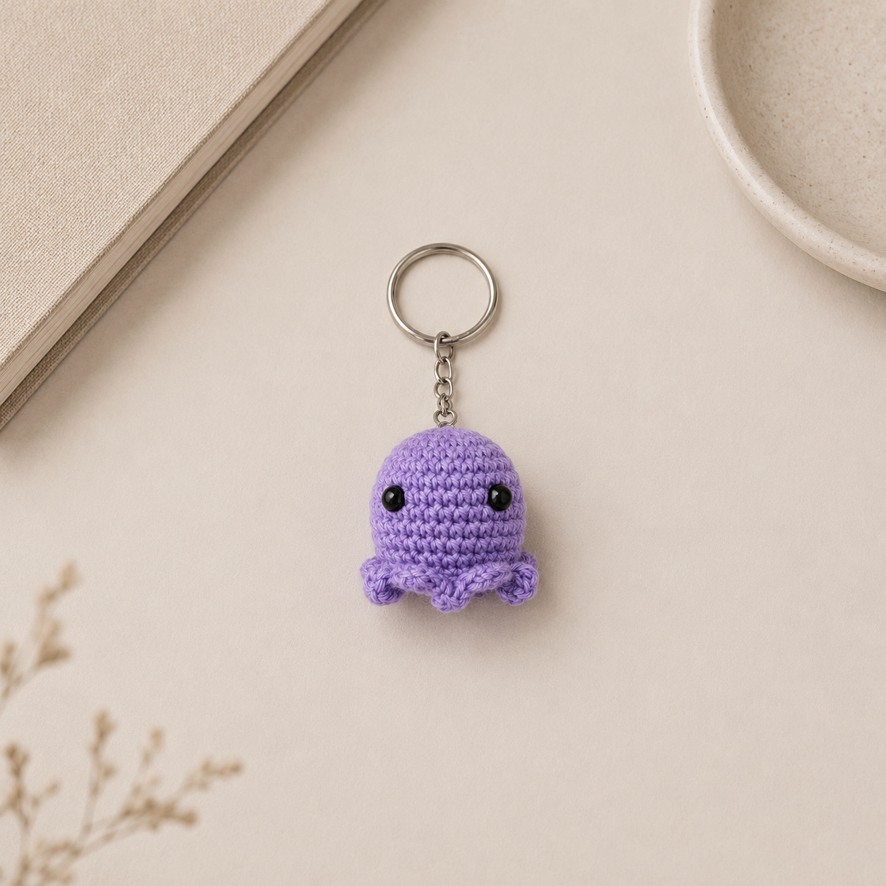 Handmade Crochet Octopus Keychain