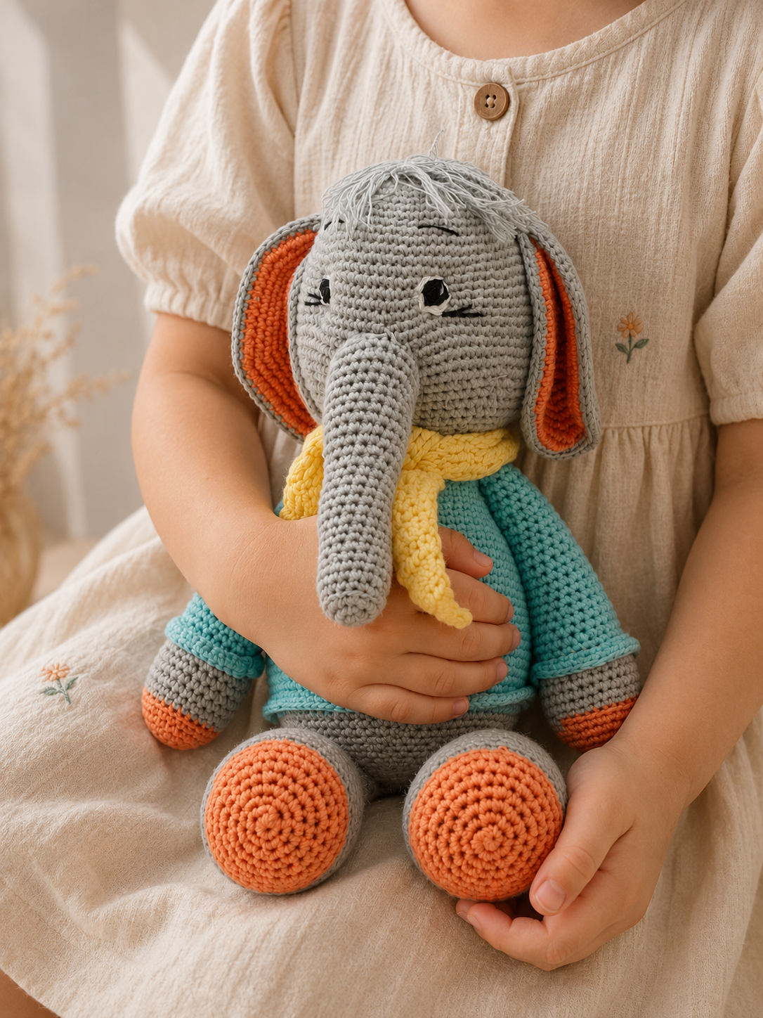 Handmade Crochet Elephant Plushie
