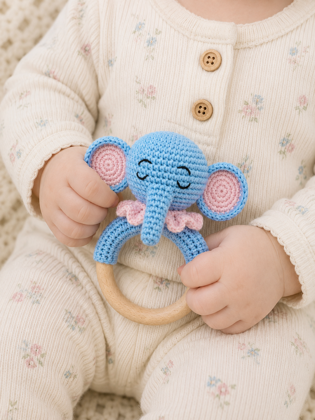 Handmade Crochet Ellie Teether