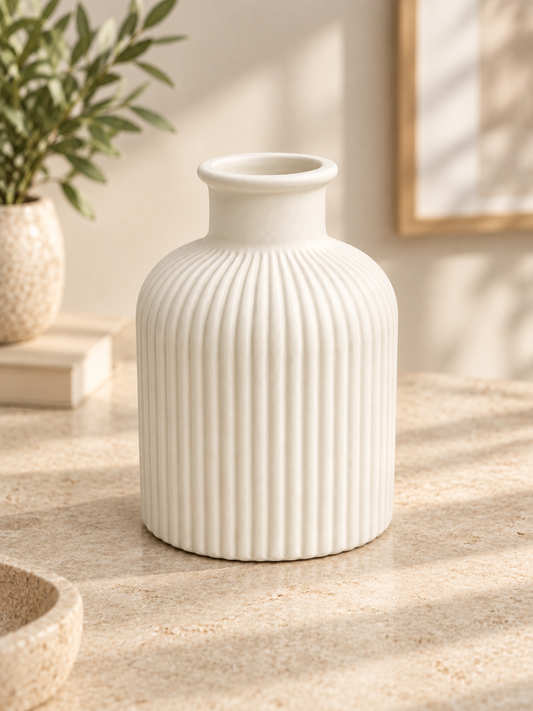 Ribbed Muse Vase
