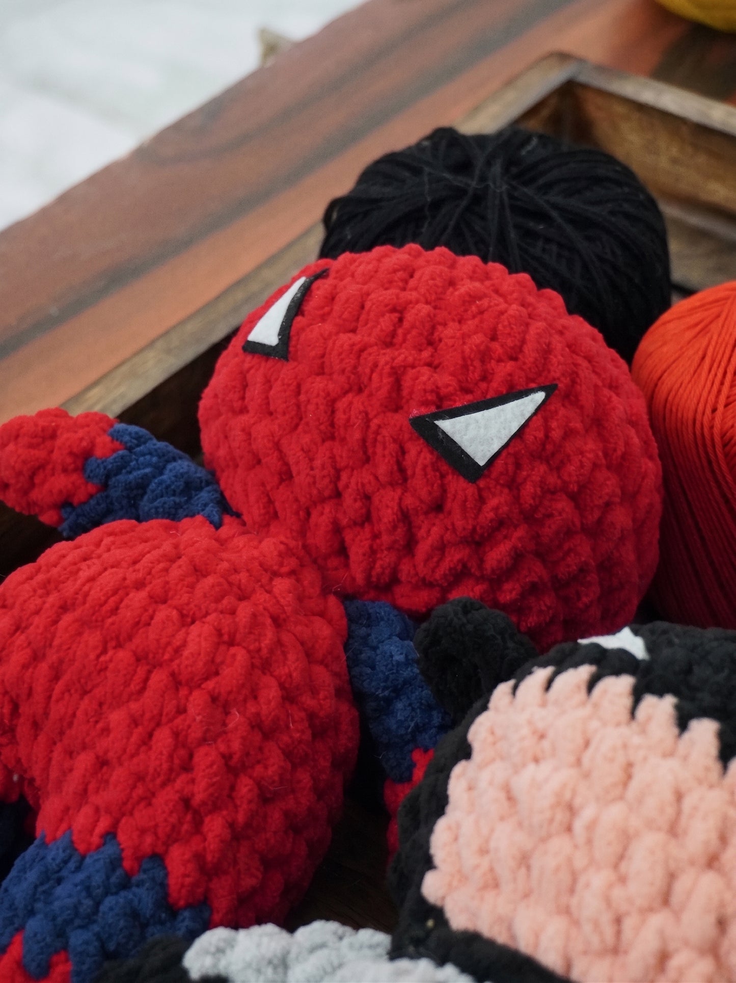 Handmade Crochet Spider Hero Plushie