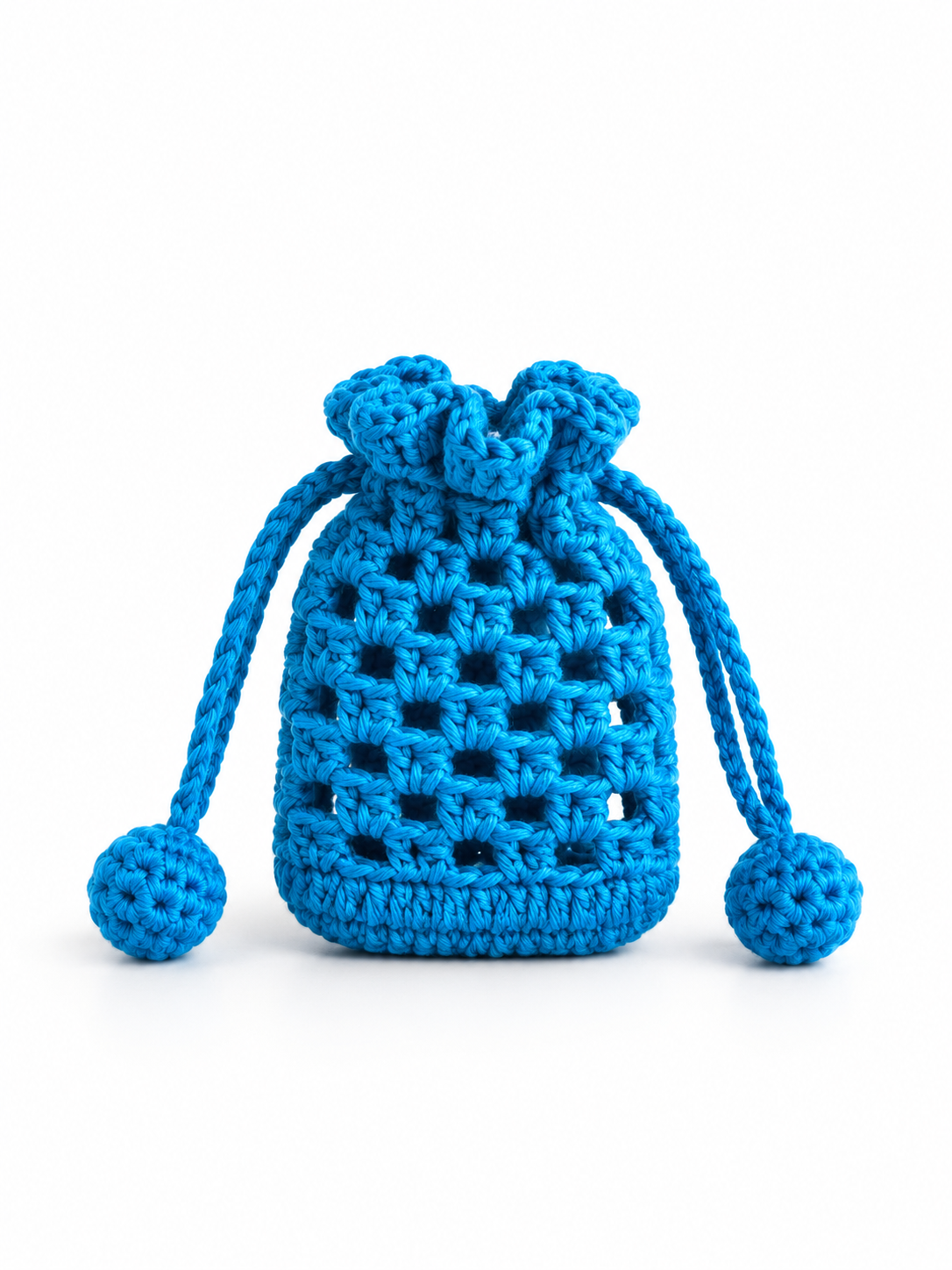 Bloom Drawstring Crochet Pouch