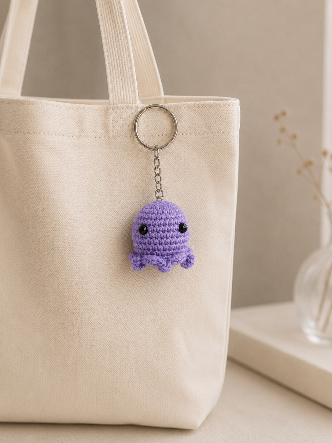 Handmade Crochet Octopus Keychain