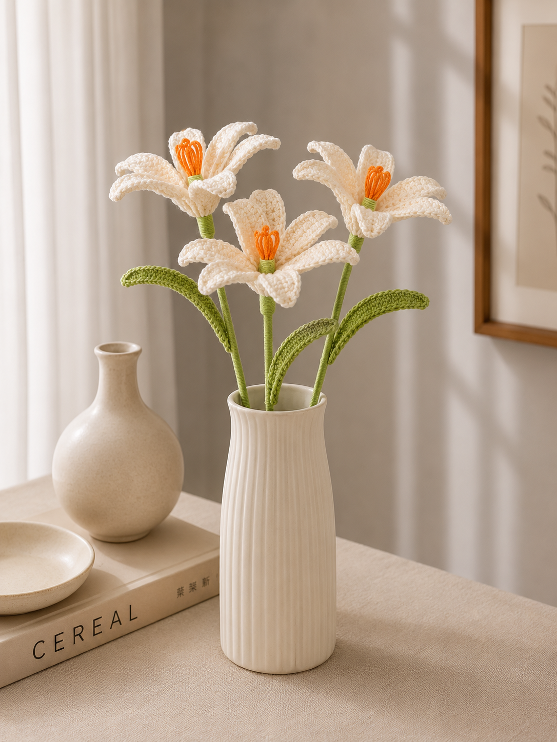 Handmade Crochet Open Tulip Flower
