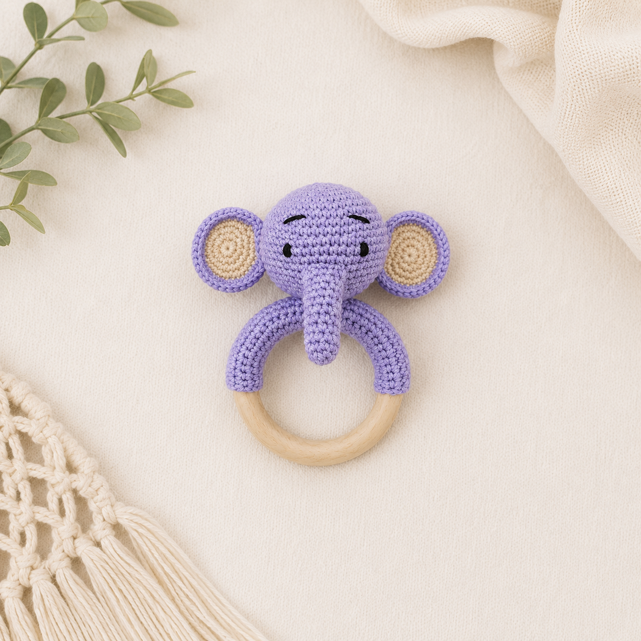 Handmade Crochet Ellie Teether