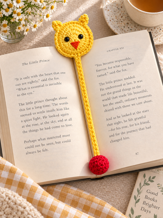 Sunny Chick Crochet Bookmark