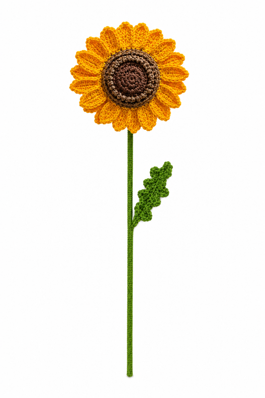 Handmade Crochet Double Petal Sunflower