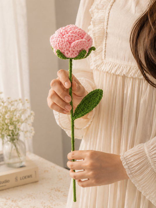 Handmade Crochet Rose Flower