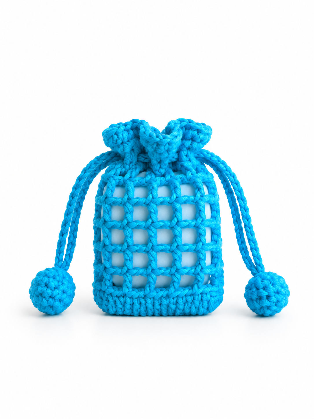 Bloom Drawstring Crochet Pouch