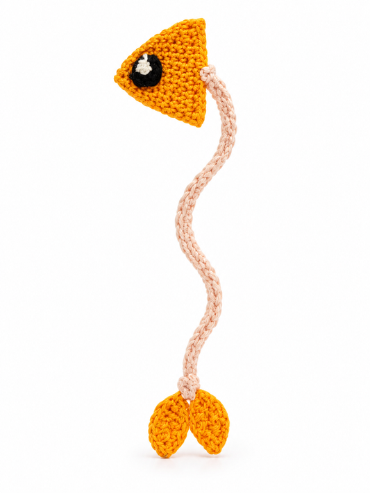 Golden Fish Crochet Bookmark