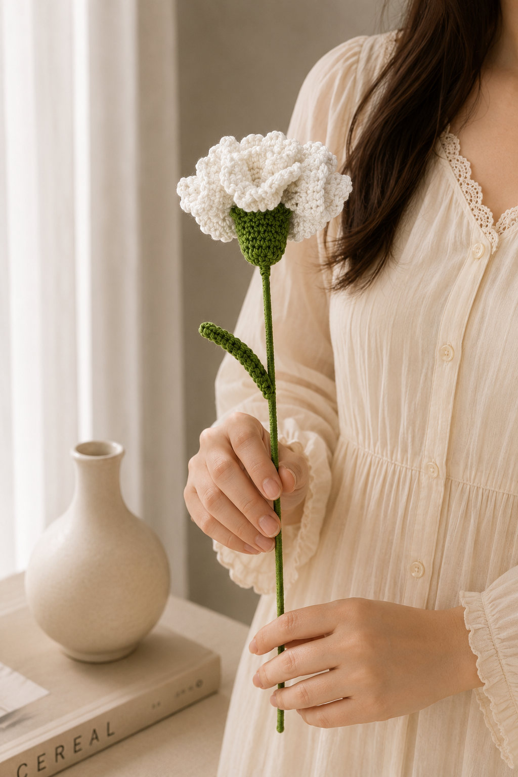 Artisan Handmade Crochet Carnation