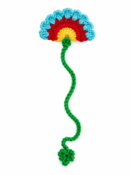 Rainbow Garden Crochet Bookmark
