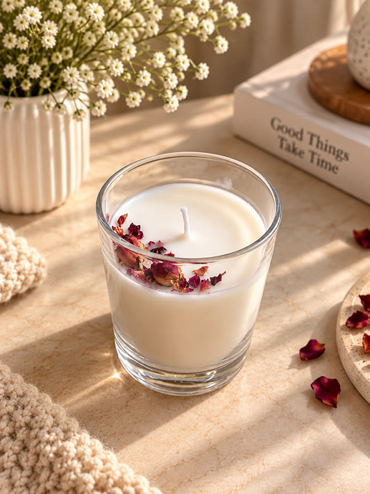 Rose Petal Glow Candle