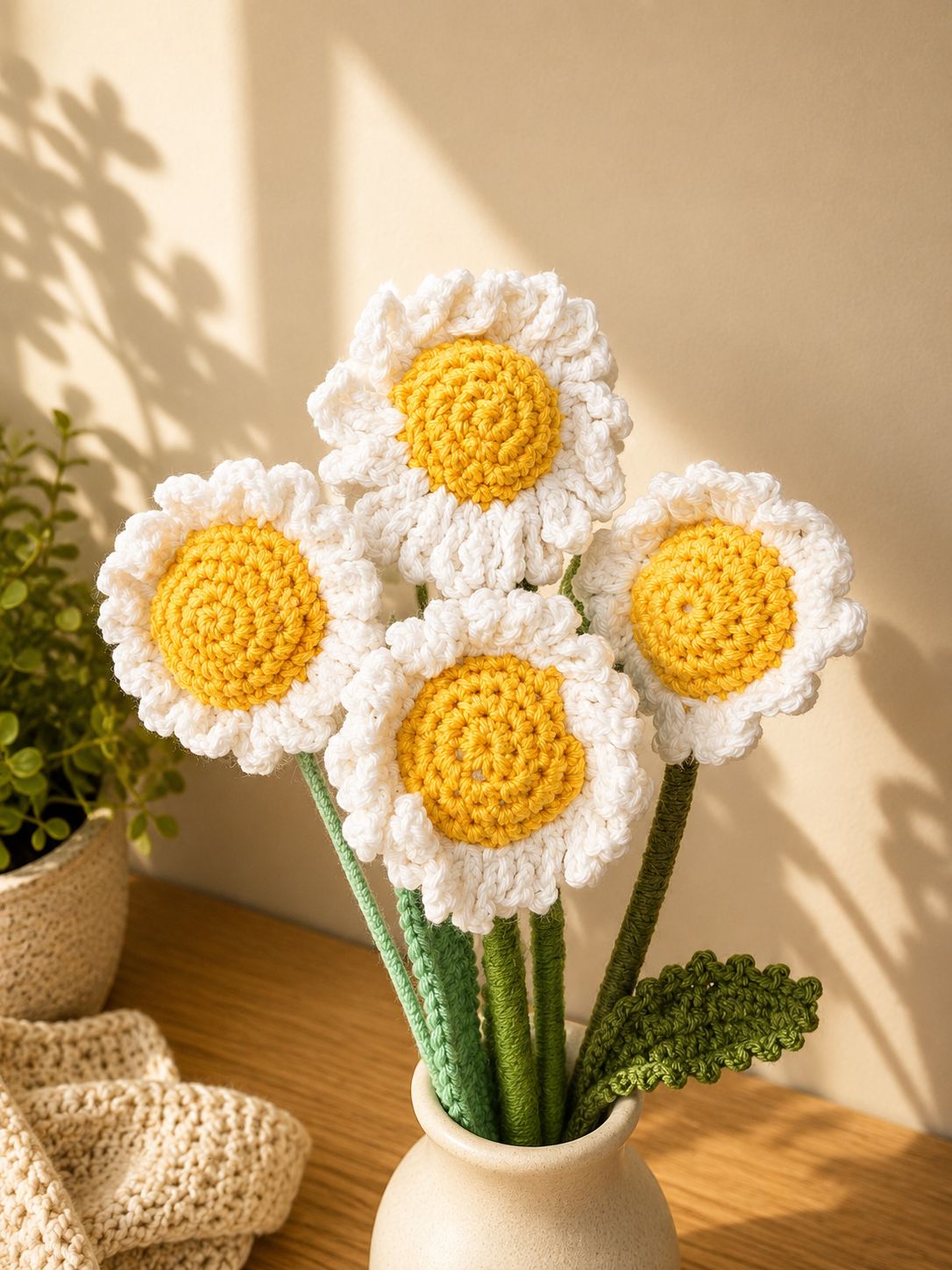 Handmade Sunny Daisy Crochet Flowers