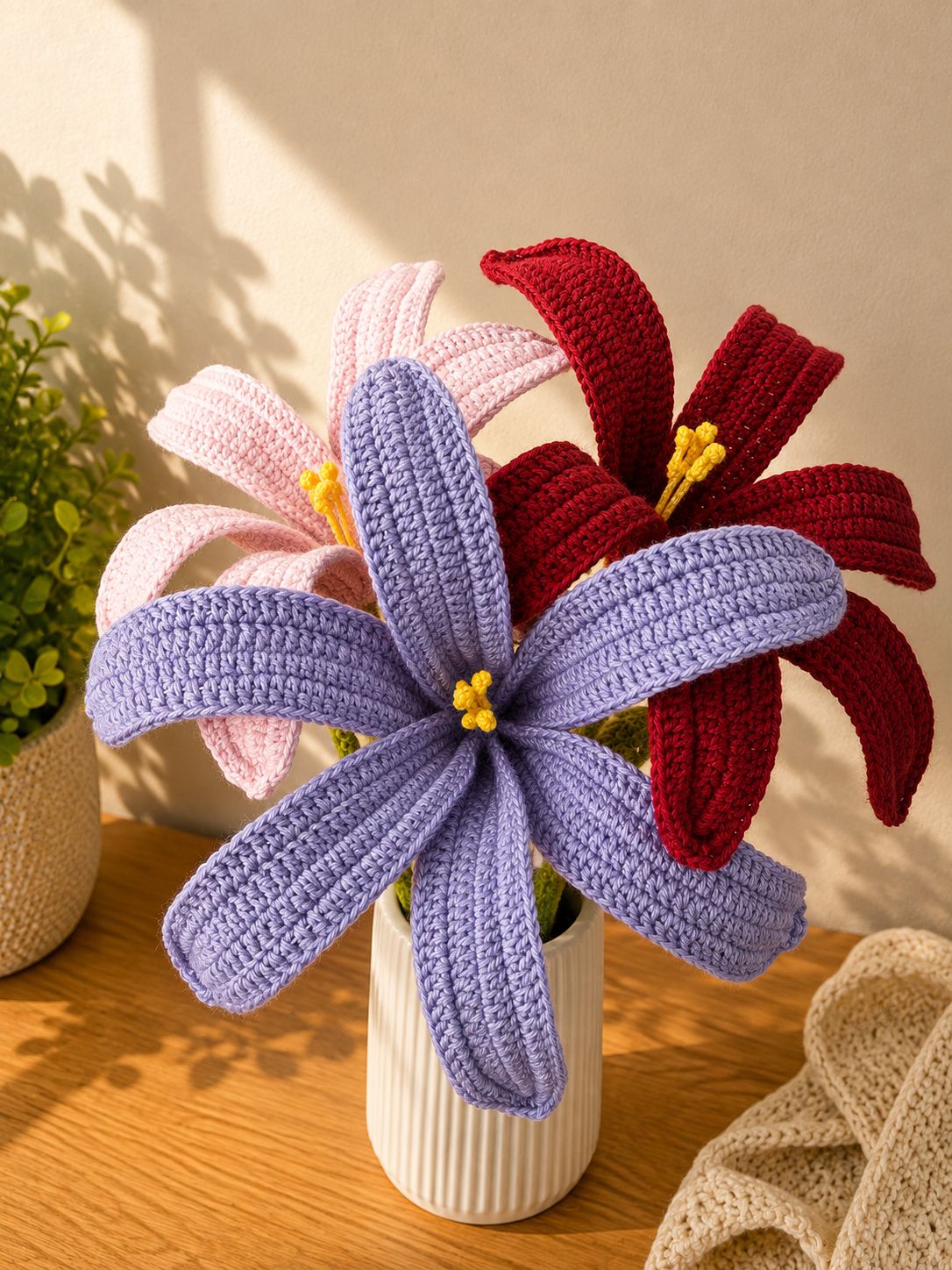 Handmade Crochet Lily Flowers
