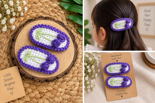 Crochet Garden Hair Clips