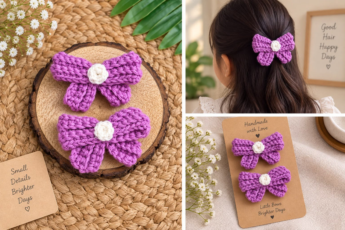 Crochet Garden Hair Clips